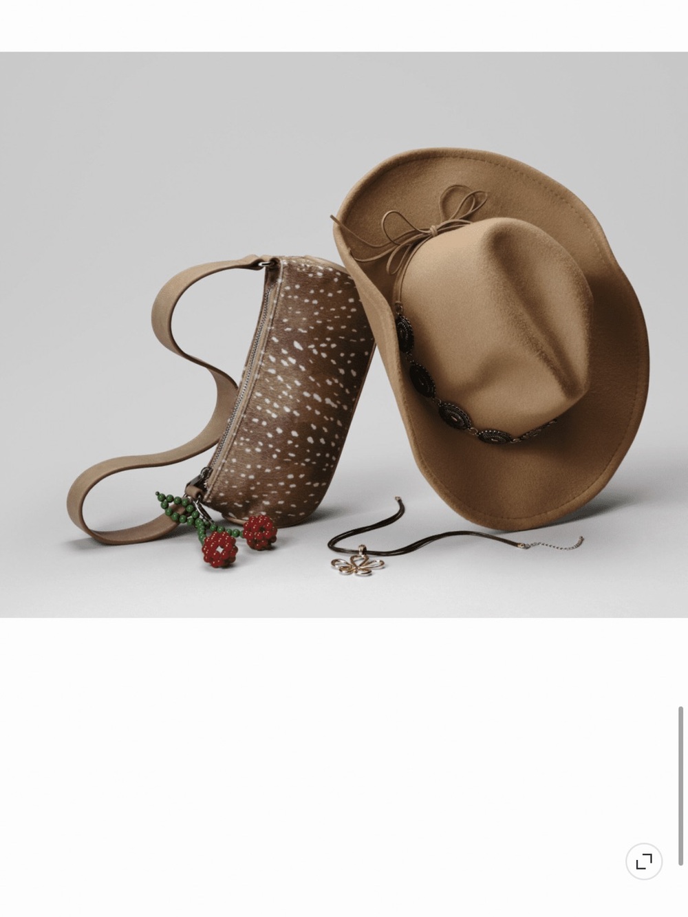 Spotted Brown Calf Hair Shoulder Bag